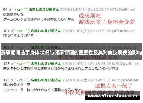 赛事期间选手身体状况与健康管理的重要性及其对竞技表现的影响
